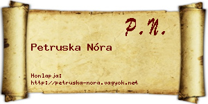 Petruska Nóra névjegykártya